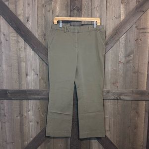 Theory Avla New Chino Slim Fit Crop Olive EUC